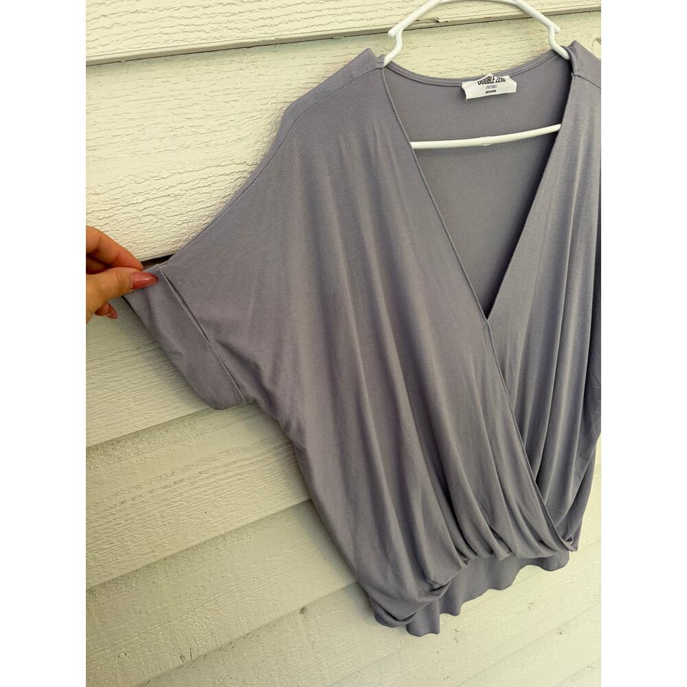 Double Zero Oversized Lavender Surplice Drape Top – Women’s Spicy Small - Picture 4 of 7